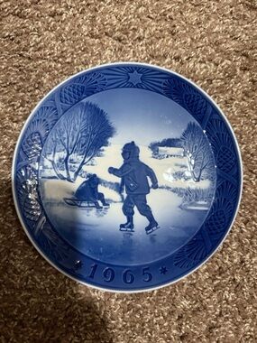 Vintage Royal Copenhagen 1965 Collector Plate “Little Skater”
